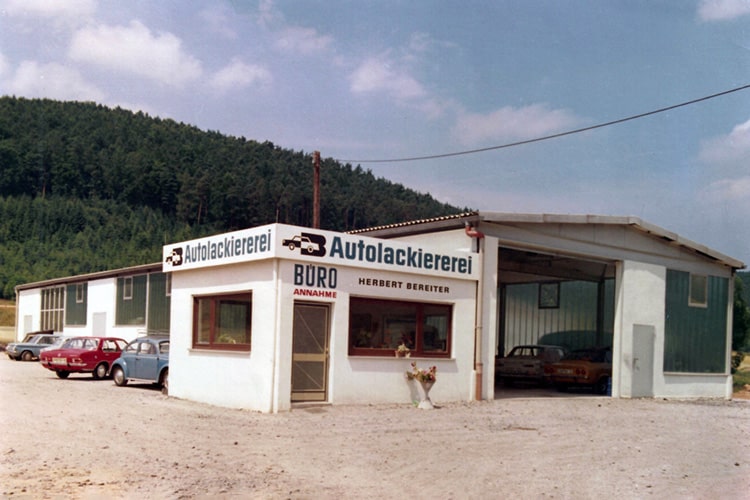 Autolackiererei circa 1975